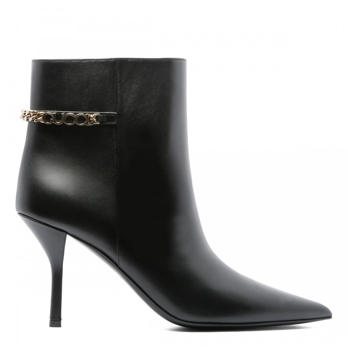 le noir cortina Signoria black leather booties