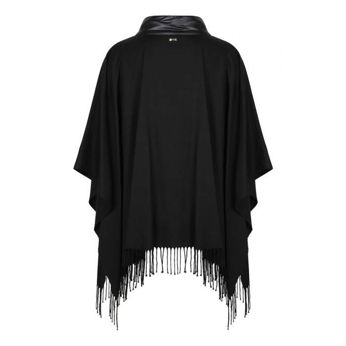 Le Noir Cortina Silk And Nylon Poncho
