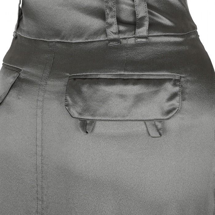 Le Noir Cortina Silk Crepe De Chine Pencil Skirt