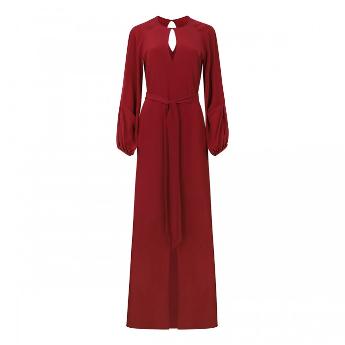 le noir cortina Silk crepe dress