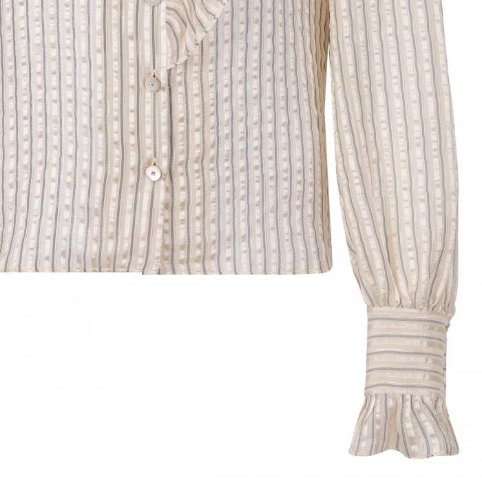 Le Noir Cortina Silk Lamé Shirt