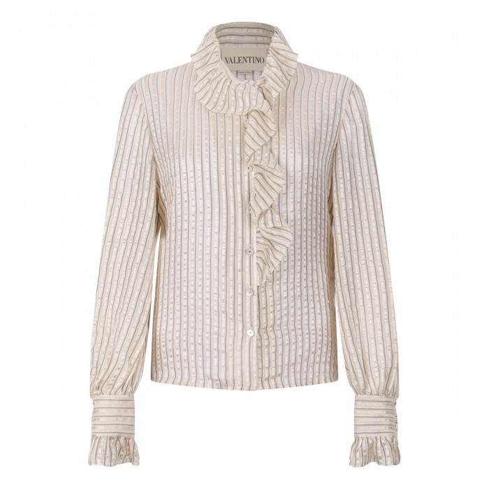 le noir cortina Silk lamé shirt