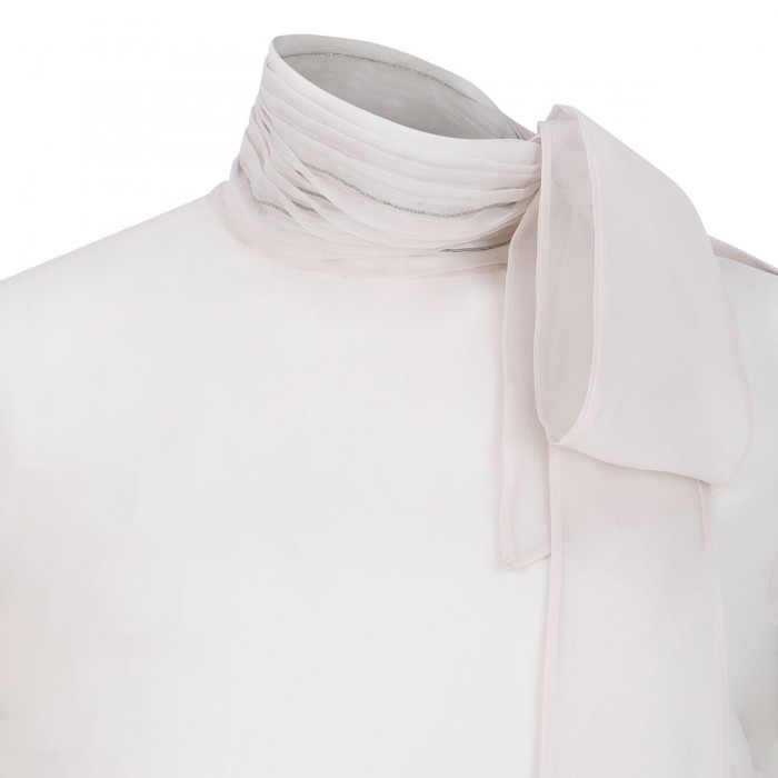 Le Noir Cortina Silk Pussybow Blouse