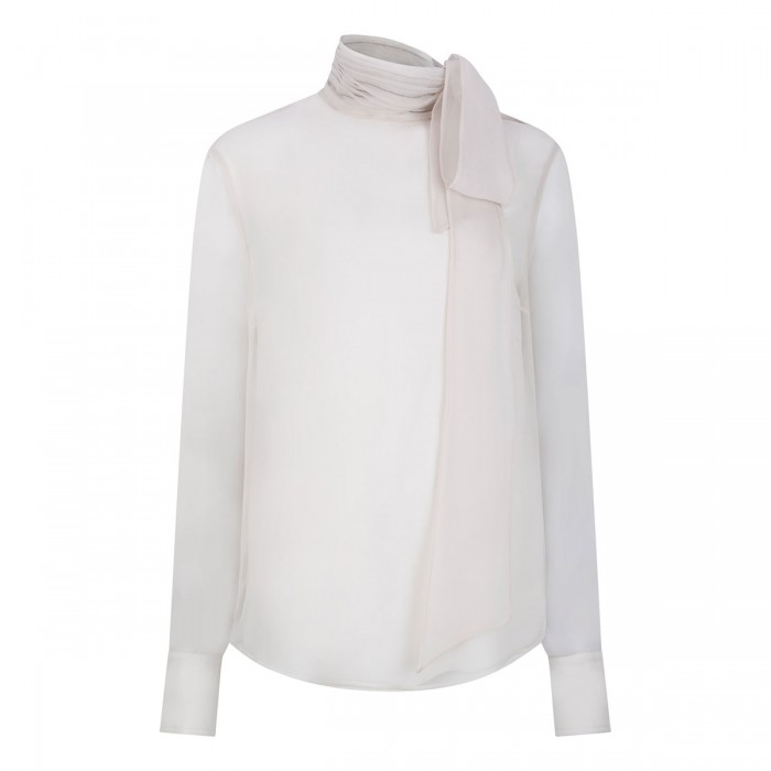 le noir cortina Silk pussybow blouse