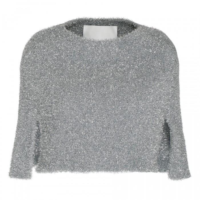 le noir cortina Silver lurex disco cape