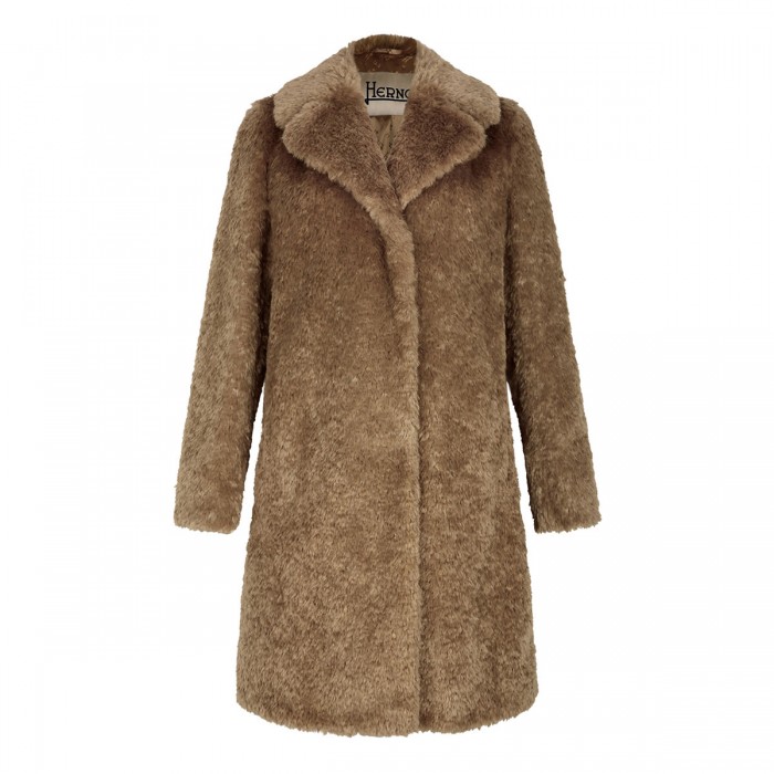le noir cortina Soft faux fur coat