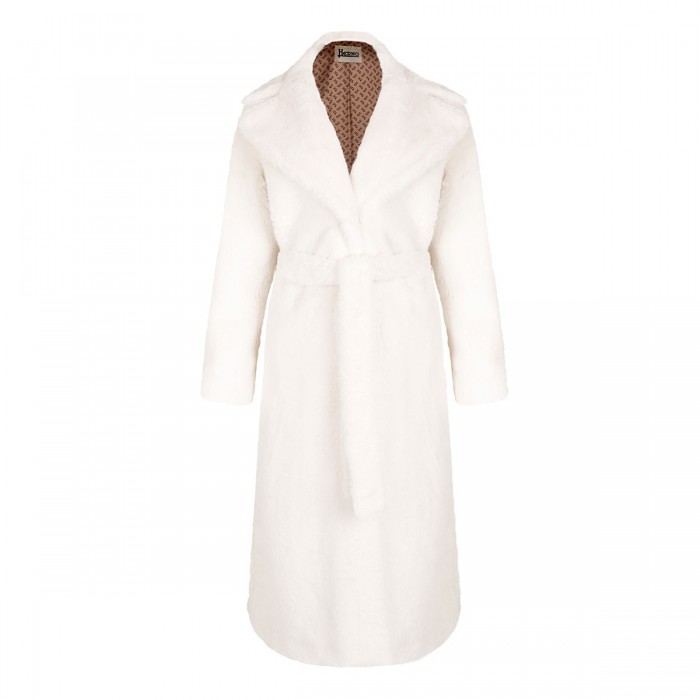 le noir cortina Soft faux fur long coat