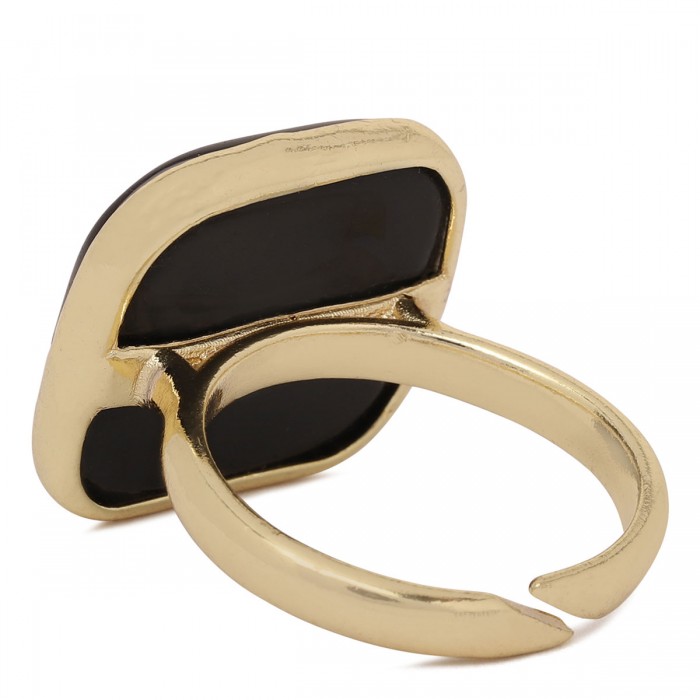 Le Noir Cortina Square Black Ring