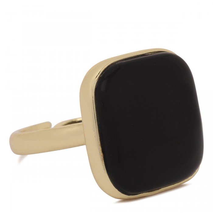 Le Noir Cortina Square Black Ring