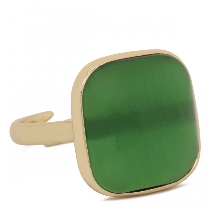 Le Noir Cortina Square Green Ring