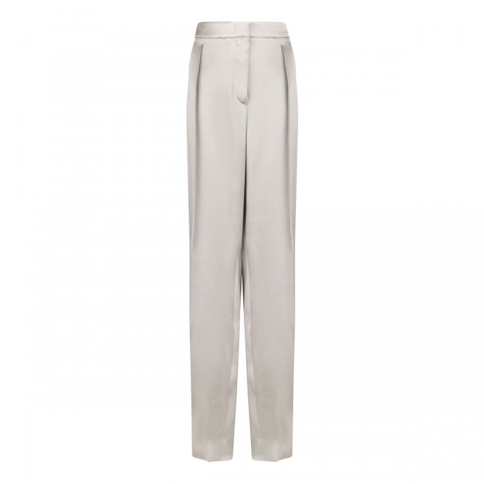le noir cortina Stone gray silk satin pants