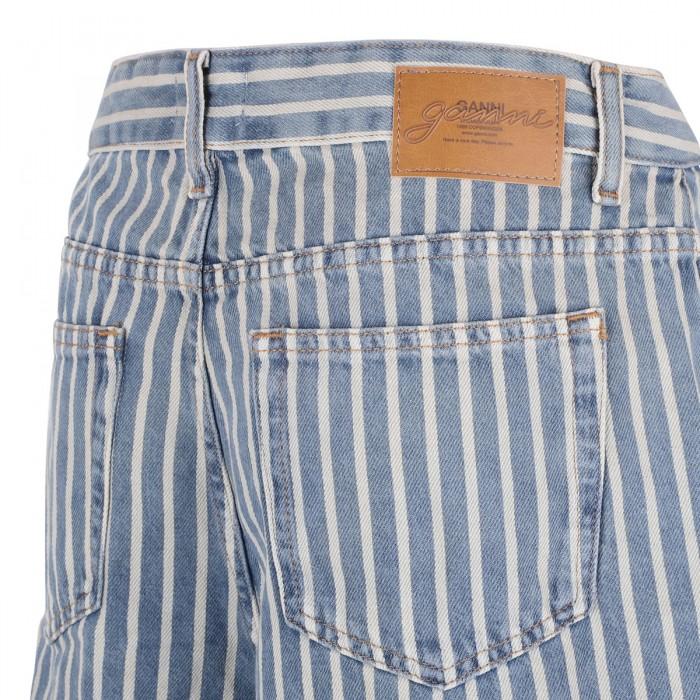 Le Noir Cortina Striped Denim Shorts