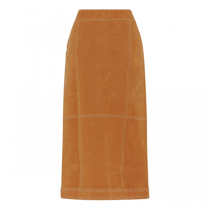 Le Noir Cortina Suede Effect Long Skirt