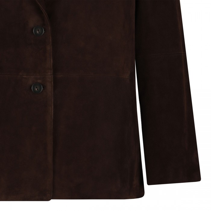 Le Noir Cortina Suede Leather Blazer