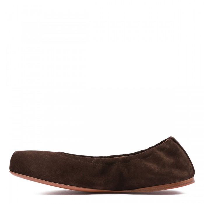Le Noir Cortina Suede Square Ballerinas