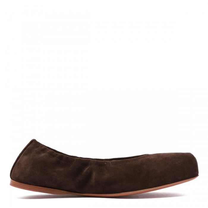le noir cortina Suede square ballerinas