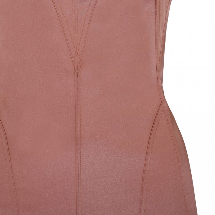 Le Noir Cortina Tan-hue Satin Bodysuit