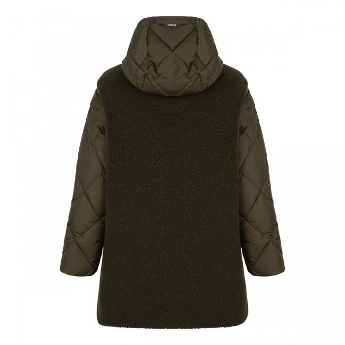 Le Noir Cortina Teddy And Nylon Parka Coat