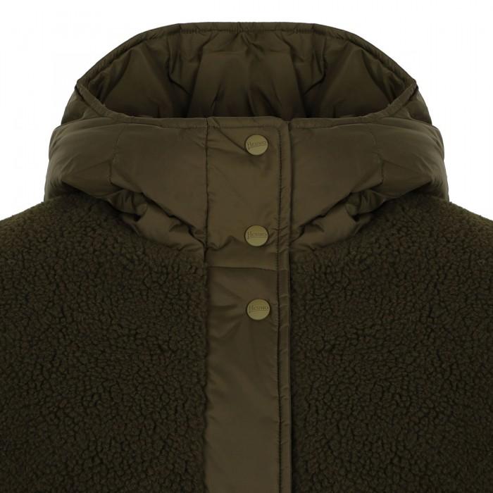 Le Noir Cortina Teddy And Nylon Parka Coat