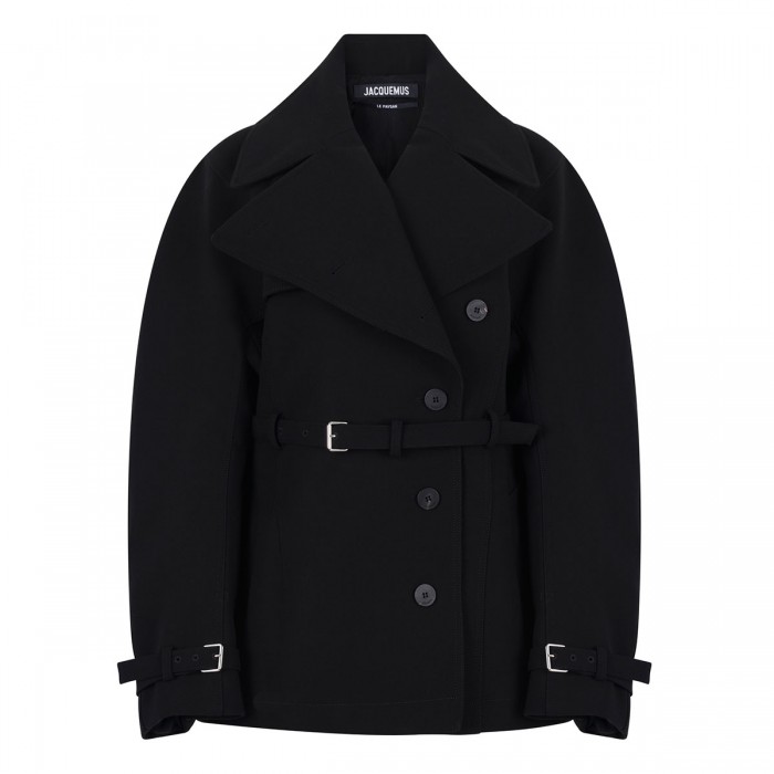le noir cortina The Ovalo short trench coat