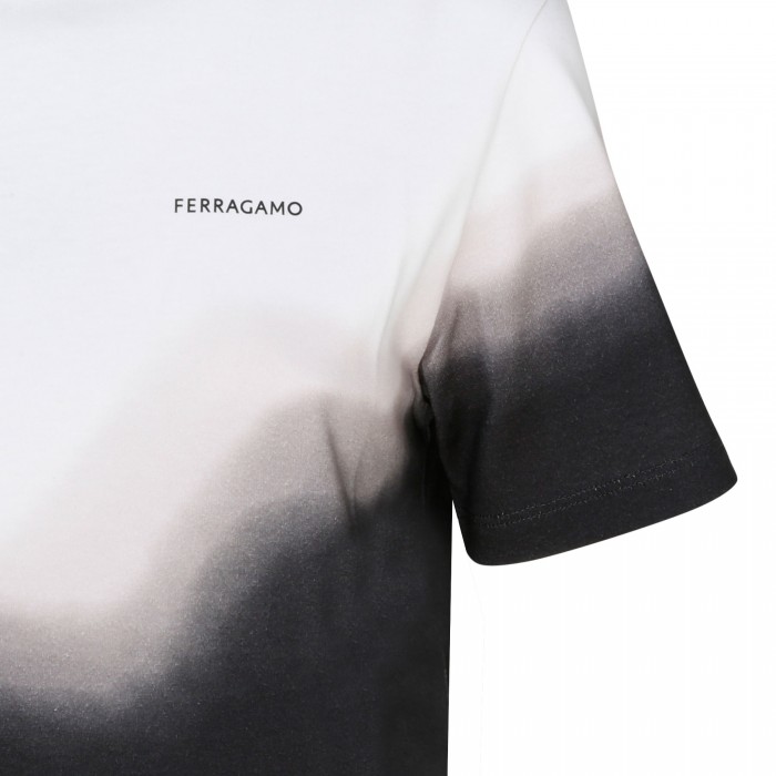 Le Noir Cortina Tie-dye White And Black T-shirt