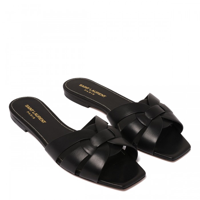 Le Noir Cortina Tribute Flat Mule Sandals