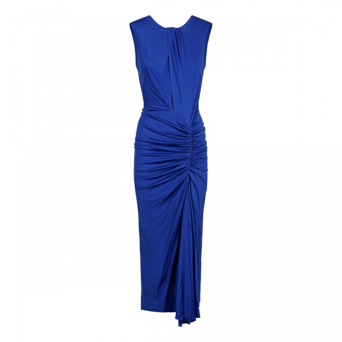 le noir cortina Triss silk-blend jersey dress