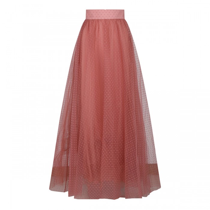 le noir cortina Tulle blush hue skirt