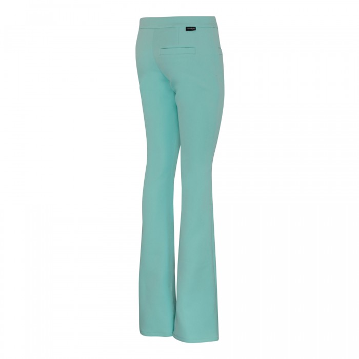 Le Noir Cortina Turquoise Twill Zipped Pants