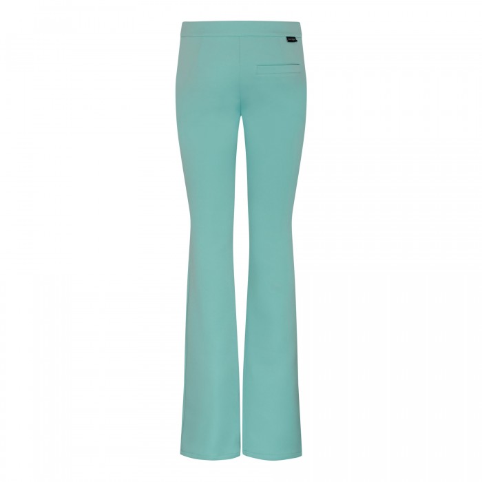 Le Noir Cortina Turquoise Twill Zipped Pants