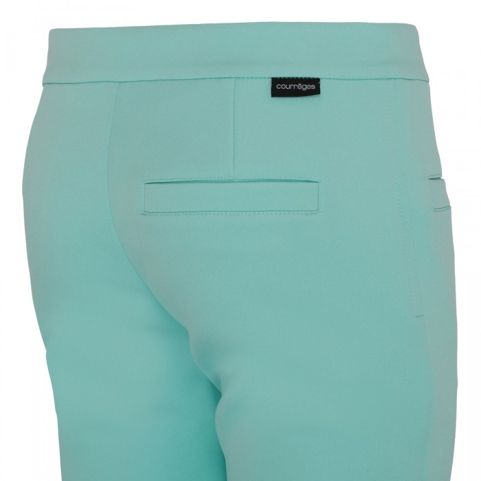 Le Noir Cortina Turquoise Twill Zipped Pants