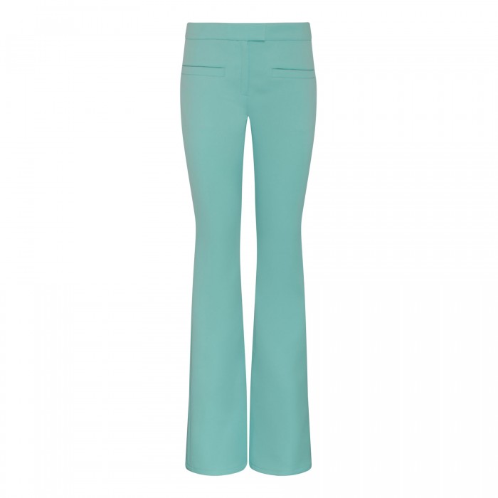 le noir cortina Turquoise twill zipped pants