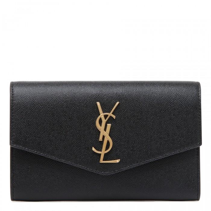 le noir cortina Uptown black pouch with chain