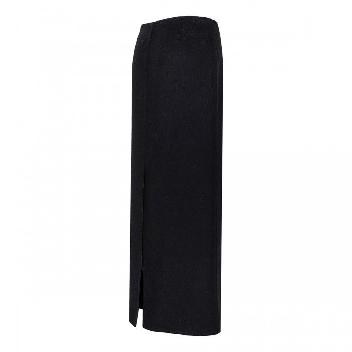 Le Noir Cortina Virgin Wool Midi Skirt