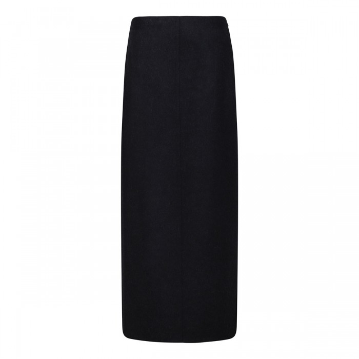 le noir cortina Virgin wool midi skirt
