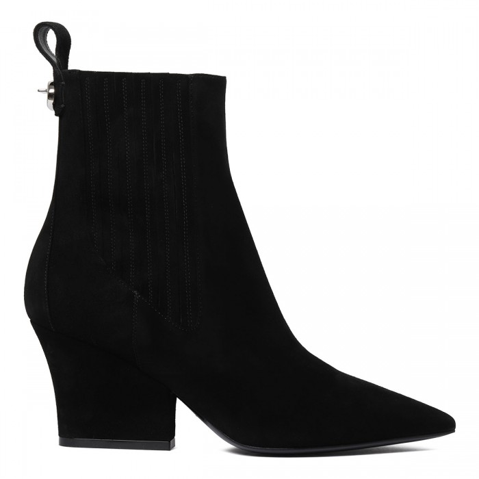le noir cortina VLogo Lockette Beatle booties