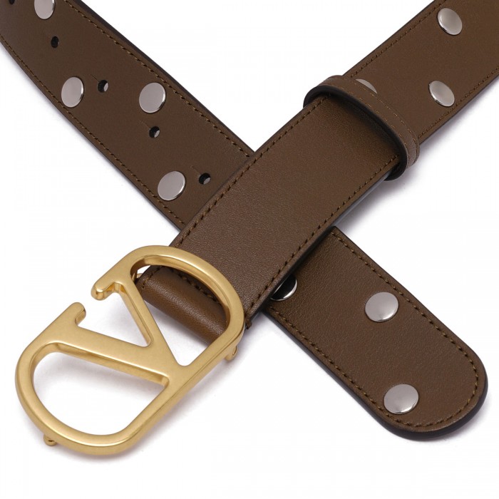 Le Noir Cortina Vlogo Signature Belt With Rivets