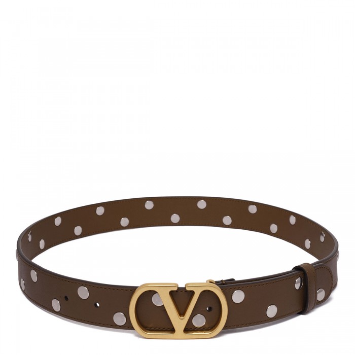 le noir cortina Vlogo Signature belt with rivets