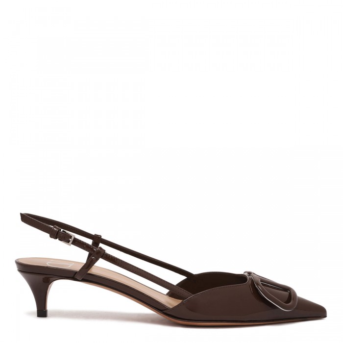 le noir cortina Vlogo Signature slingback pumps