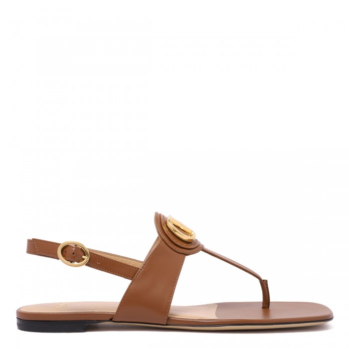 le noir cortina VLogo signature thong sandals