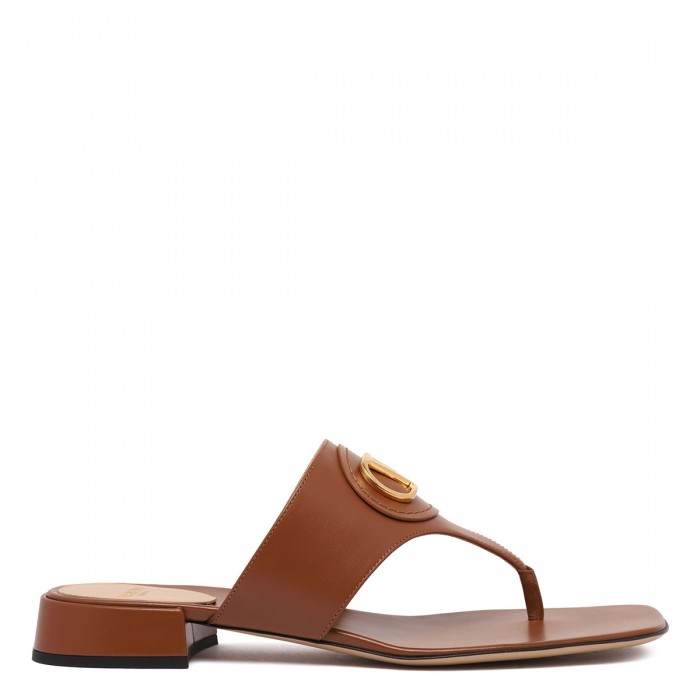 le noir cortina VLogo signature thong sandals