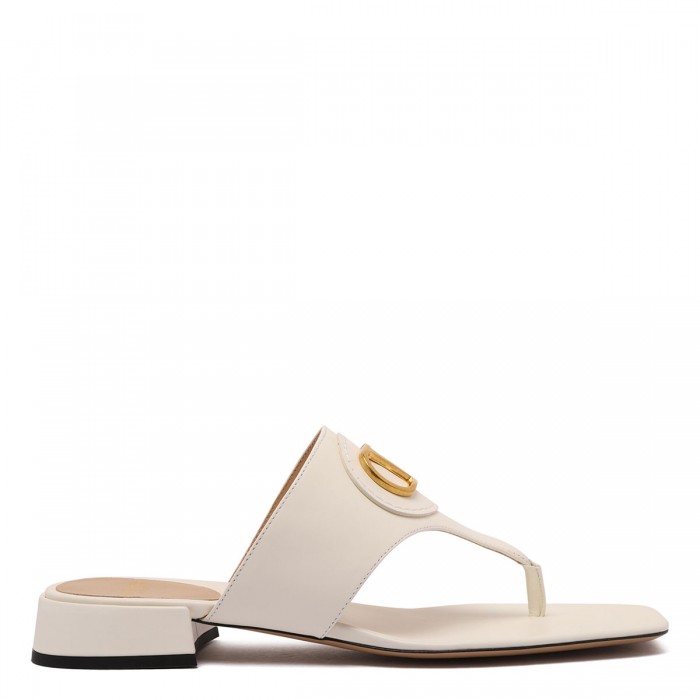le noir cortina VLogo signature thong sandals