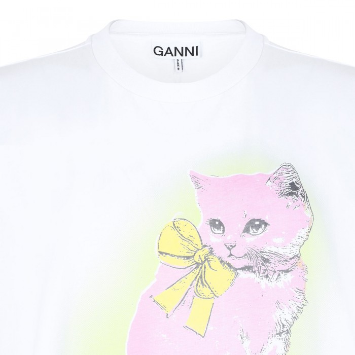 Le Noir Cortina White Kitty T-shirt