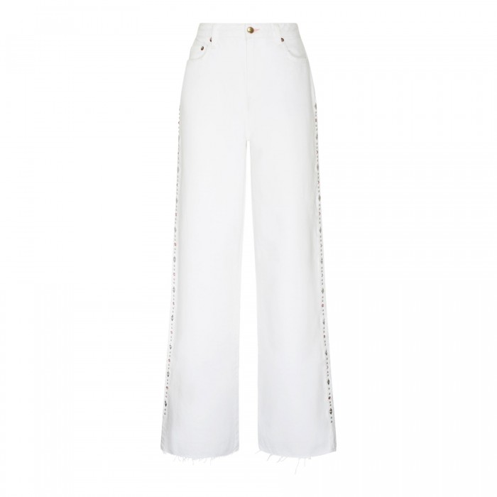 Le Noir Cortina White Palazzo Jeans