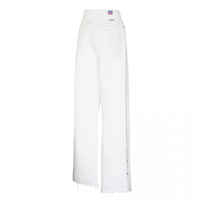 le noir cortina White palazzo jeans