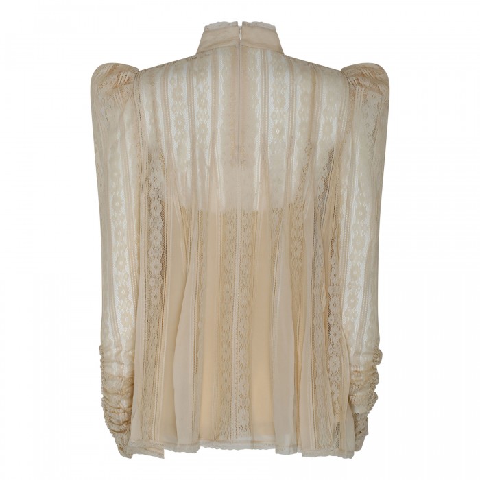 Le Noir Cortina Wonderland Lace Vent Blouse