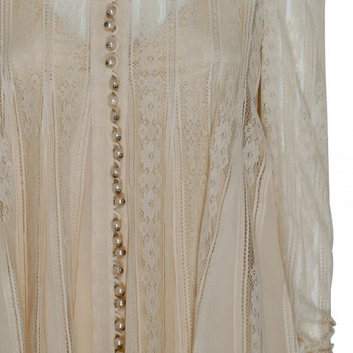 Le Noir Cortina Wonderland Lace Vent Blouse