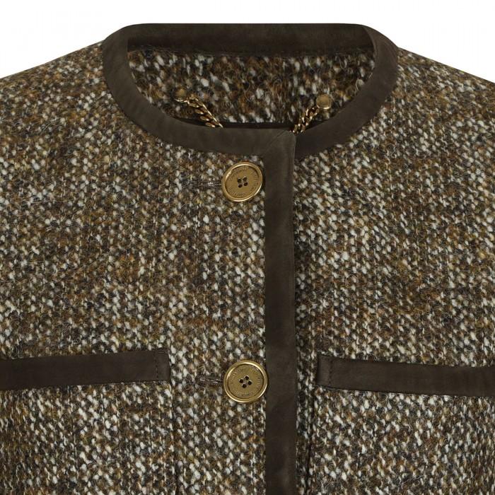 Le Noir Cortina Wool Blend Boxy Jacket