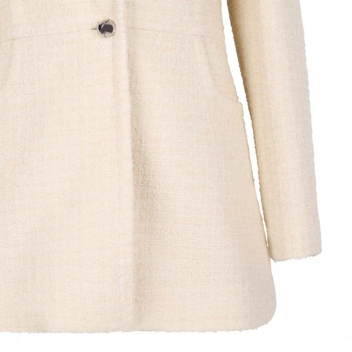 Le Noir Cortina Wool Blend Tweed Long Jacket