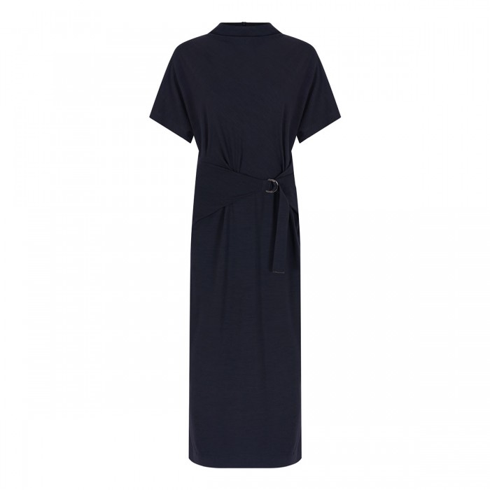 le noir cortina Wool jersey midi dress